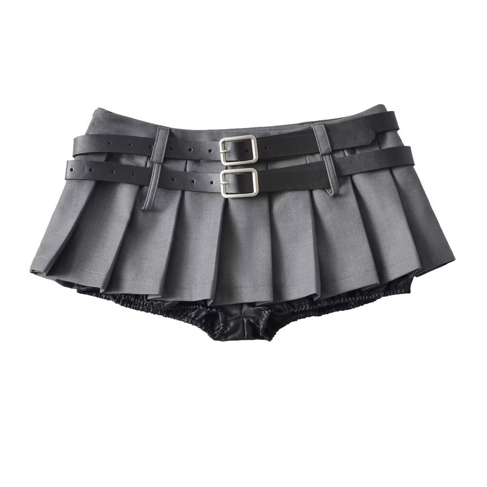 Women's skirt short and sexi with two belts