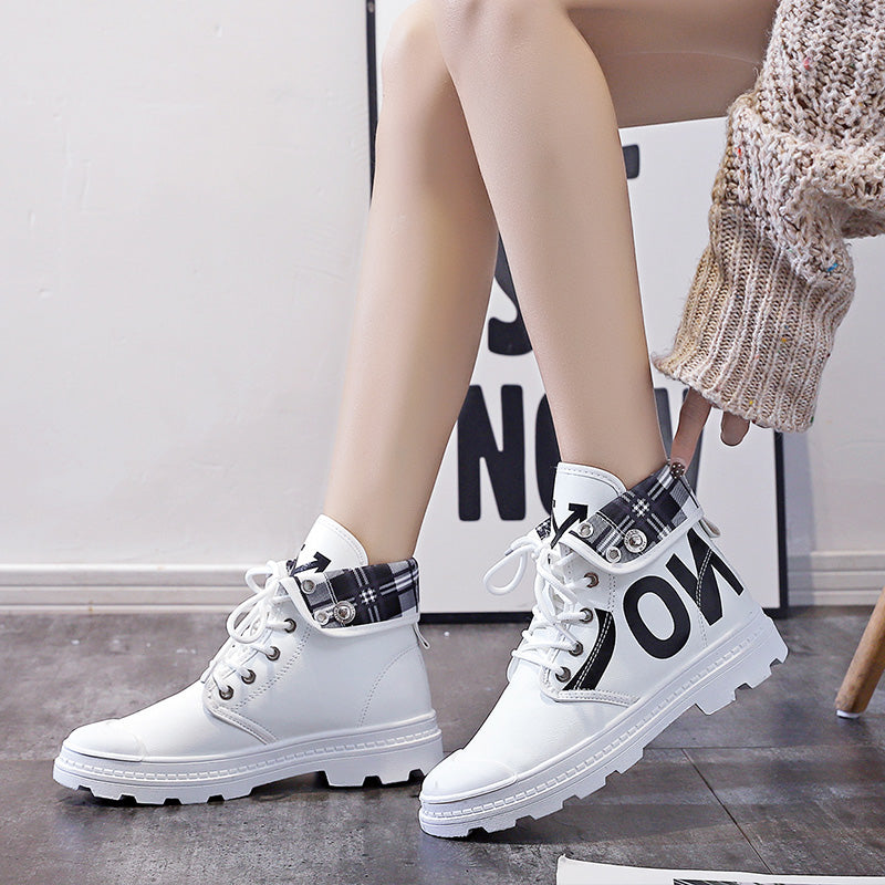 Women's New All-match High-top Canvas Short Boots