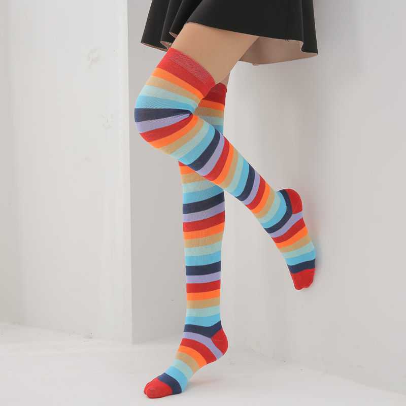 Women's cotton socks over the knee socks creative high socks