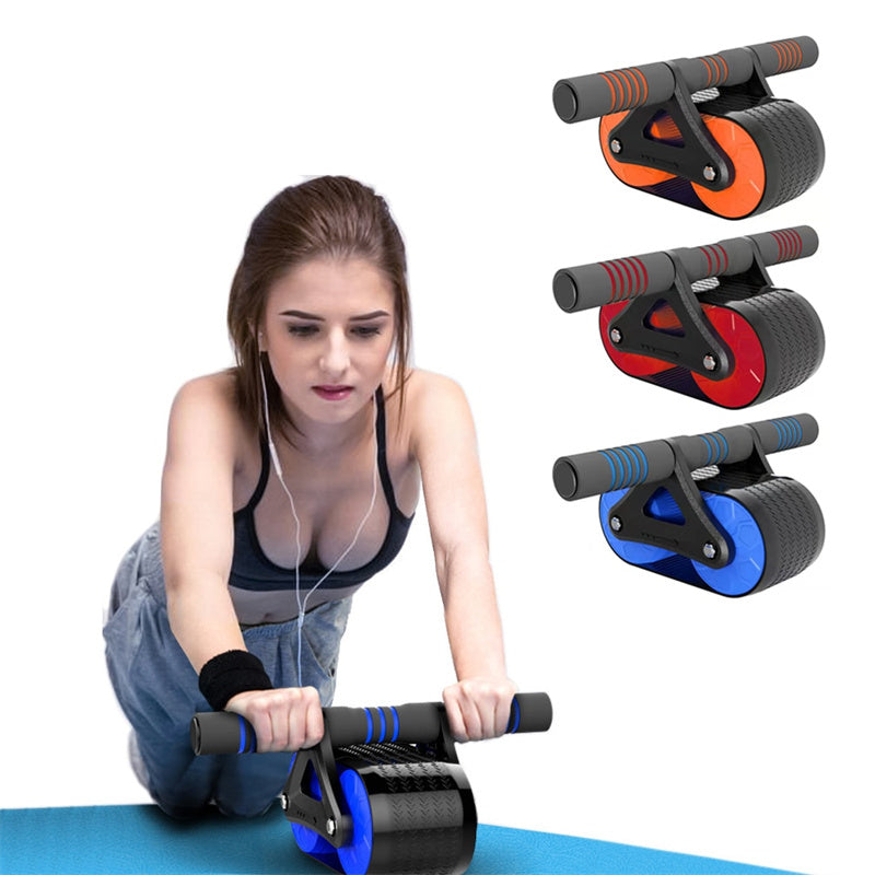 Women Fit- Doppelrad-Bauch Übungen Frauen Männer automatisch Rebound Ab-Rad-Taillen Trainer Fitness Studio Sport Heim-Übunggeräte