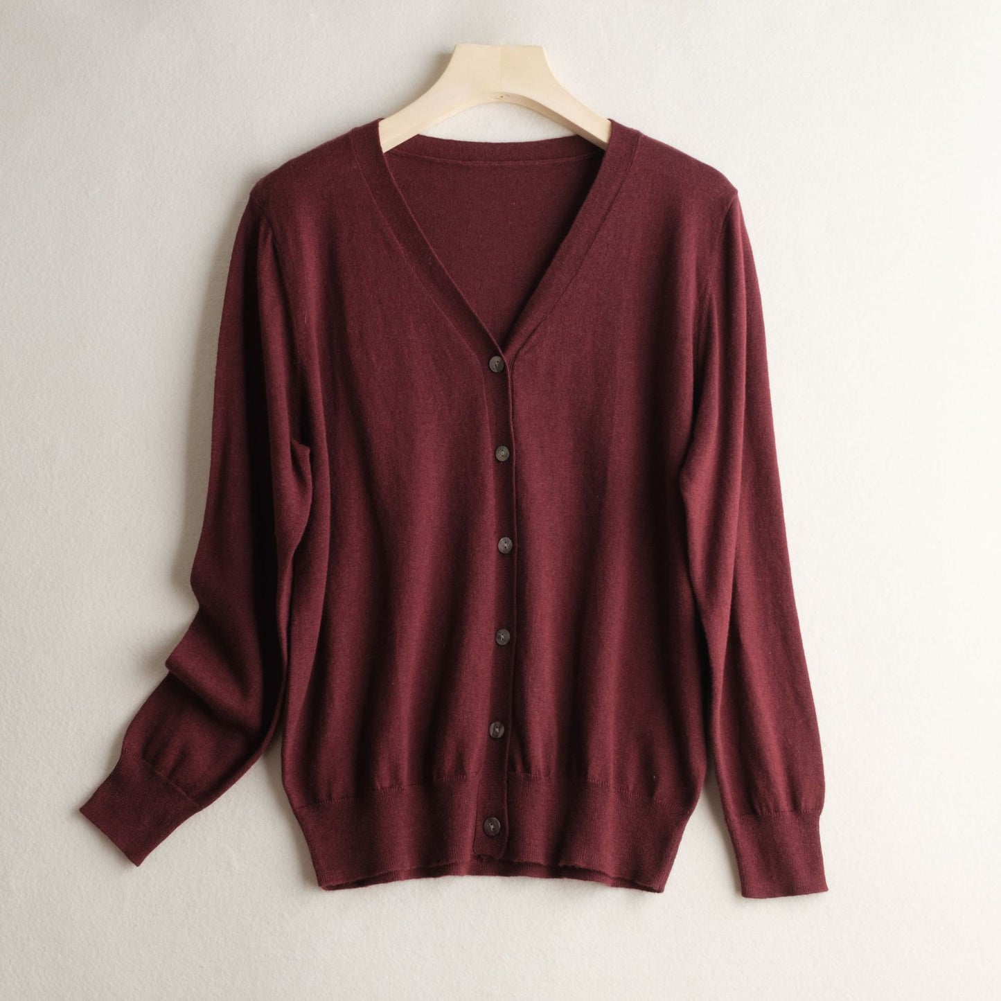 Women's Basic Style Commuter Coat Silk Knitted Cardigan Sweater