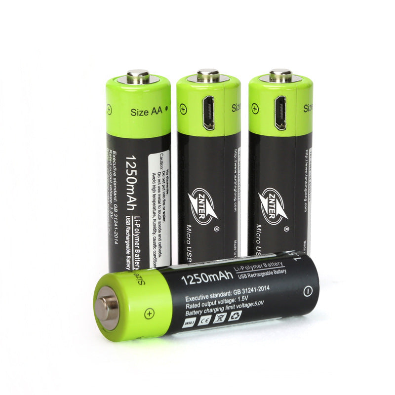 USB Akku Batterien Große Kapazität 1,5V 1250mAh DC