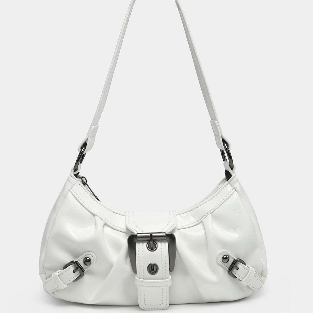 Women's shoulder bag made of two-tone imitation leather