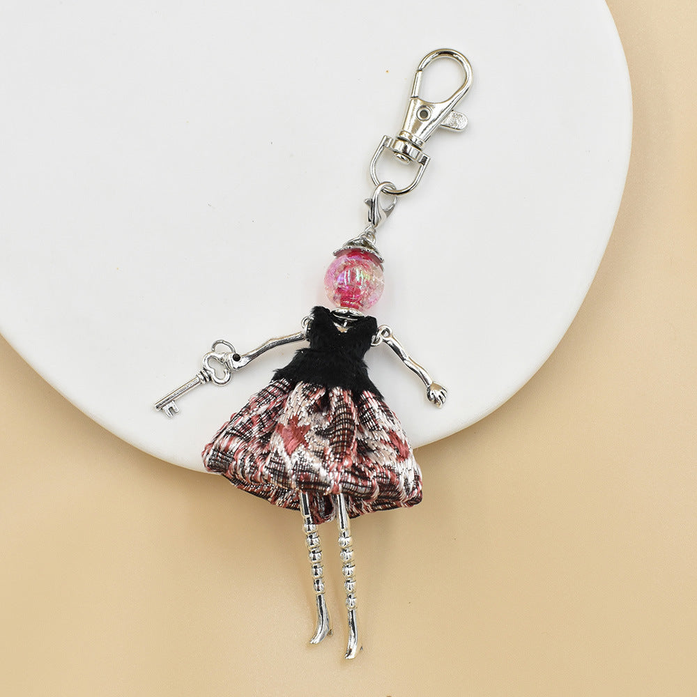 Key Chain Handmade Cartoon Character Handbag Pendant