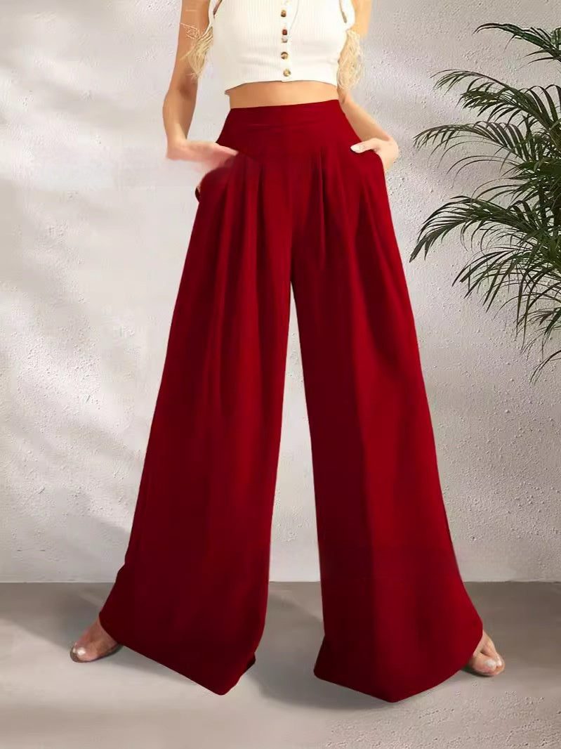 Women's Fashion Straight Wide-leg Pants Loose