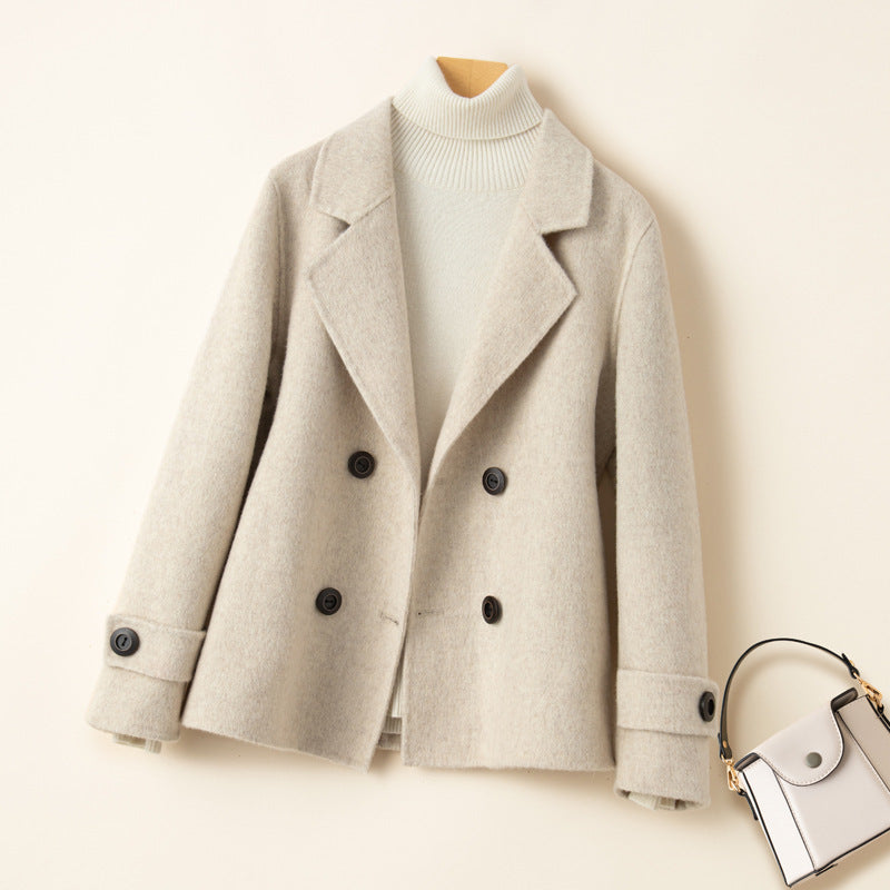 Damen Wende-Kaschmirmantel, kurze Anzugjacke