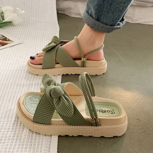 Women Two Wear Flat Platform Sandals