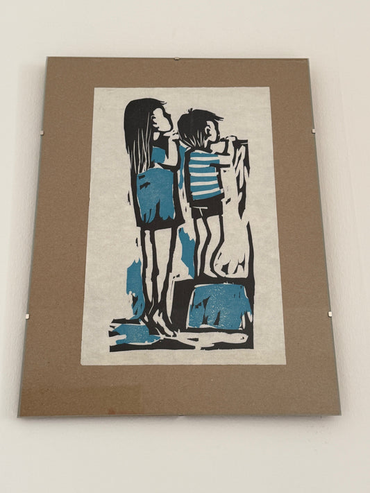 Article rare en bleu et noir