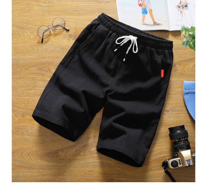 Men's Pants Summer Cotton And Linen Casual Loose Shorts