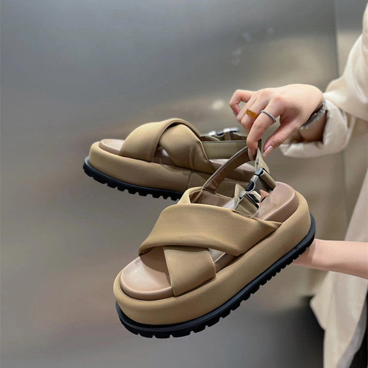 Women 2024 Leder Sandalen Hot