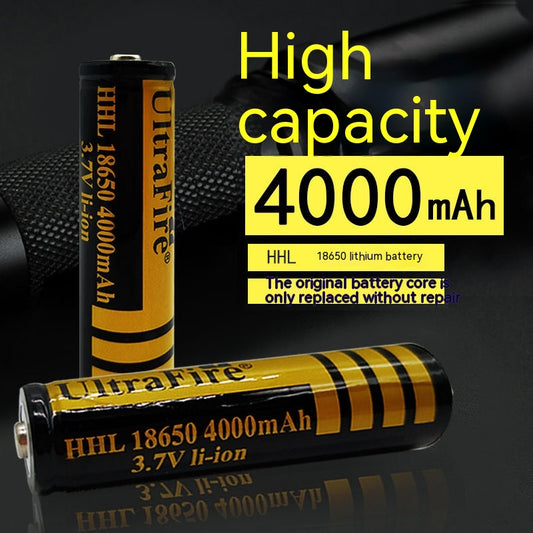 U- 18650 Mega- Lithium-Batterien 3.7V 2000mAh  stark wiederaufladbar