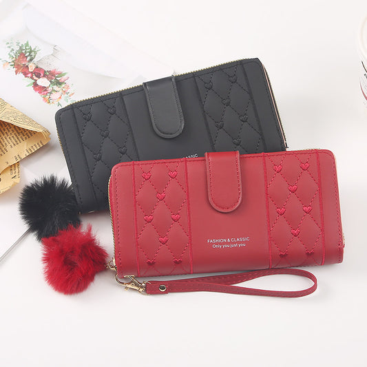 Lange Damenbrieftasche im Nischendesign