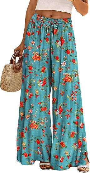 Damenhose Frühling Sommer 2026 im Boho-Stil mit weitem Bein