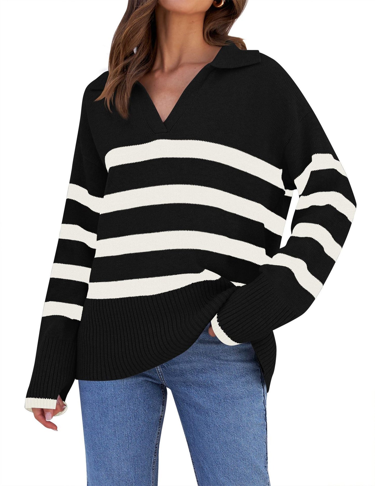 Women's Basic Loose Long Sleeve Autumn And Winter Sweater