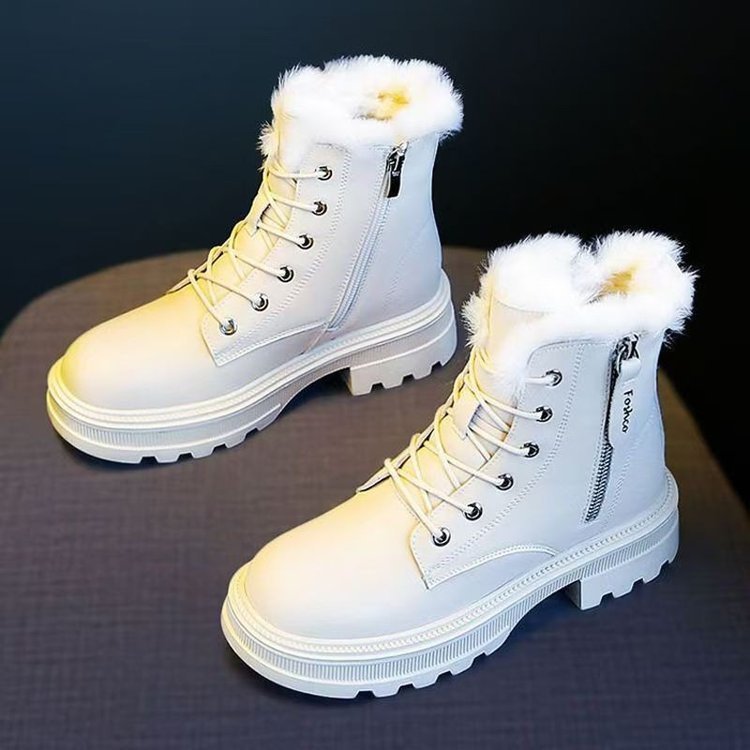 Women's Version Fleece-lined Autumn And Winter High-top Cotton Boots