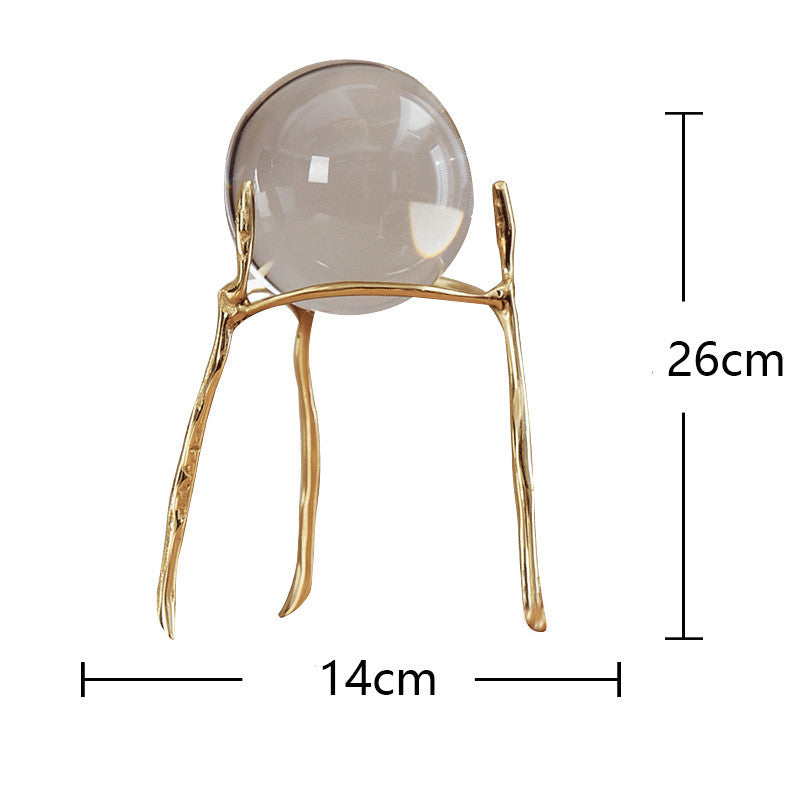 Pure Copper Topaz Crystal Ball Ornaments Nordic