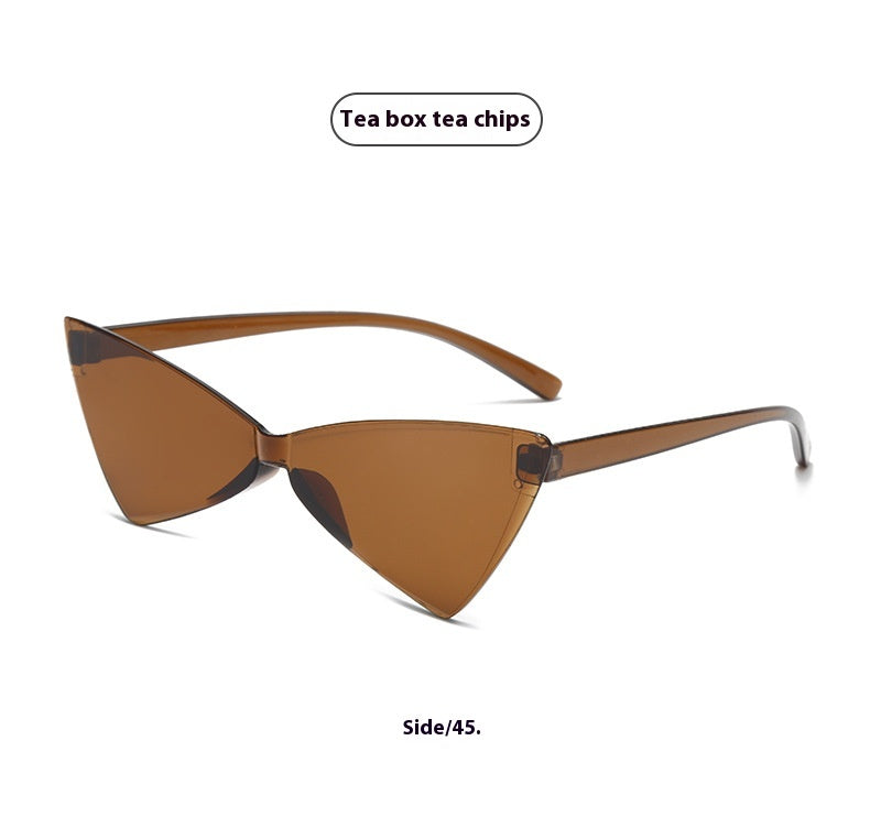 Damenmode-Persönlichkeits-Sonnenbrille mit Schmetterlingsrahmen