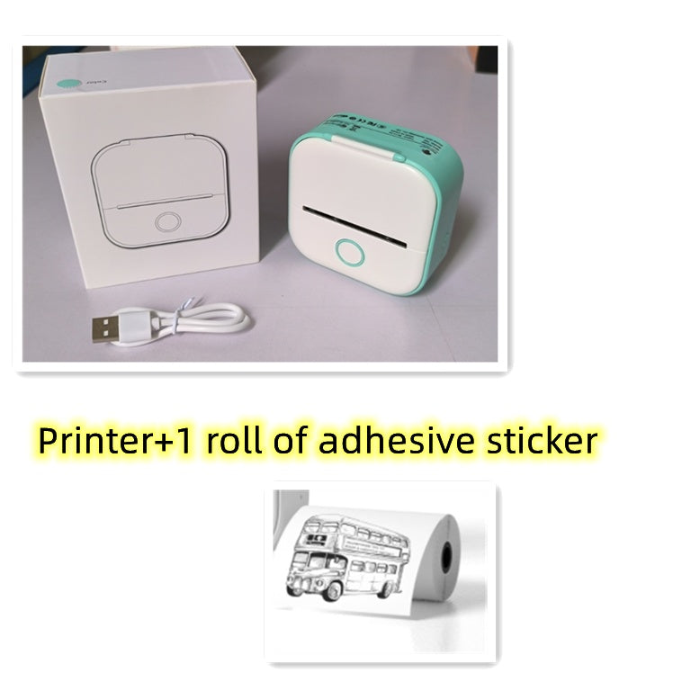 Portable Mini Thermal Label Printer, Home Photo Printer, Wrong Question Students Printer, Bluetooth Mini Label Printer,