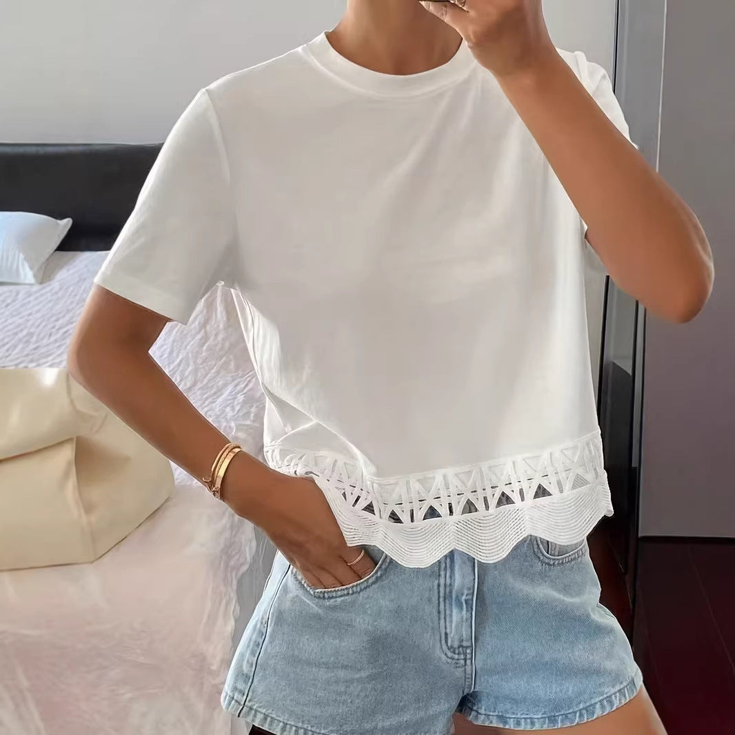 Damen Kurzarmshirt, trendig- spontan