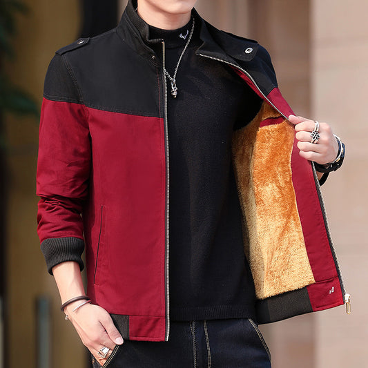 Men's Casual Jacket With Velvet