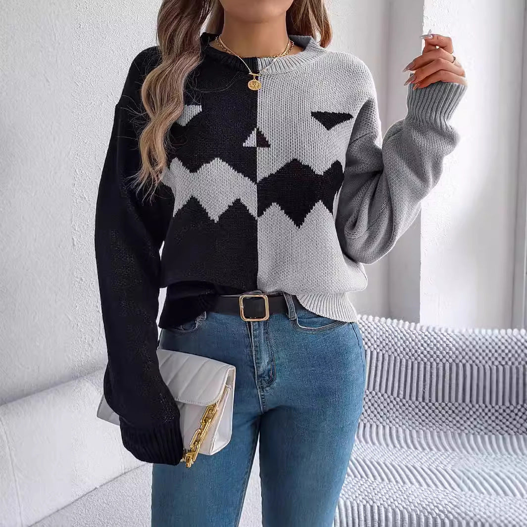 Women's Halloween pullover sweater fashion long sleeve knitted