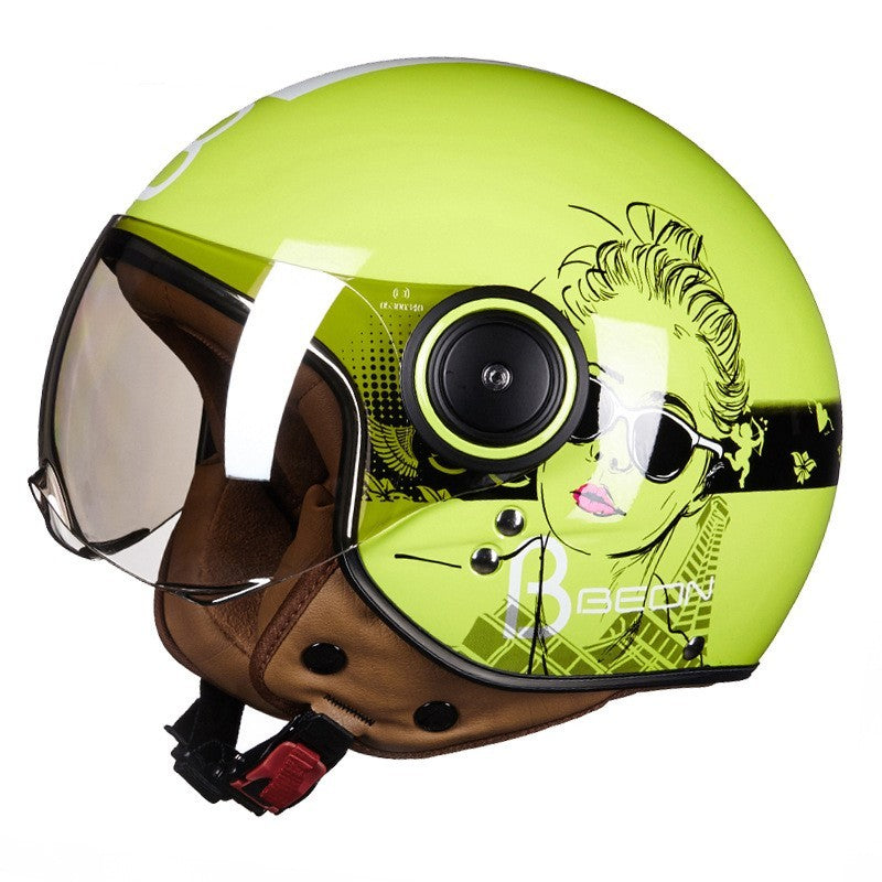 Electric scooter half helmet Lightweight, half-covered retro helmet