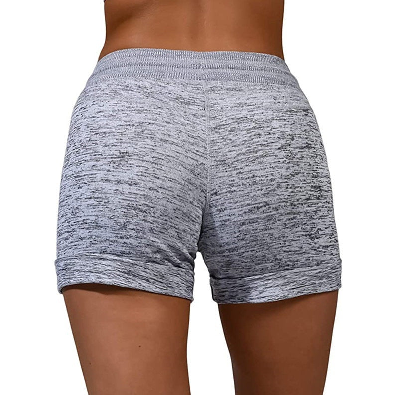 Damen-Shorts, schnell trocknende Stretch-Sporthosen mit Spitze