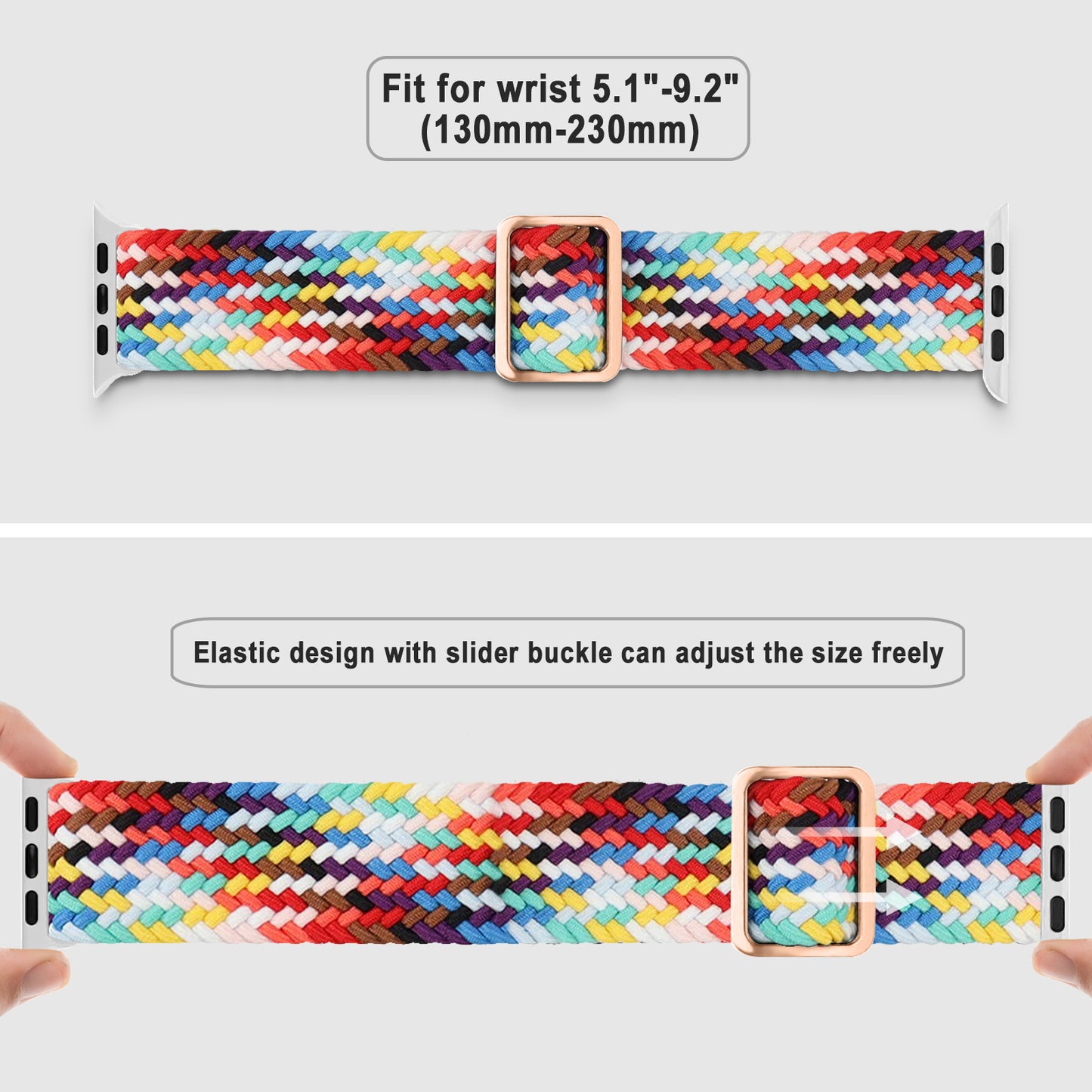 Smartwatch Adjustable woven nylon bracelet