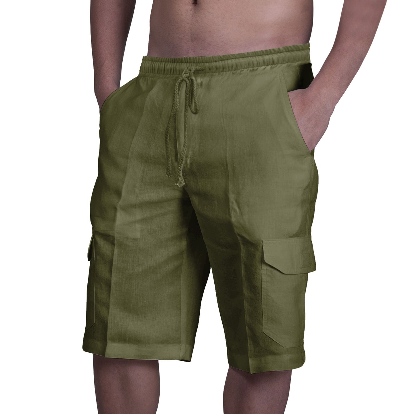 Men's Multi Pocket Strand Cargo Hose