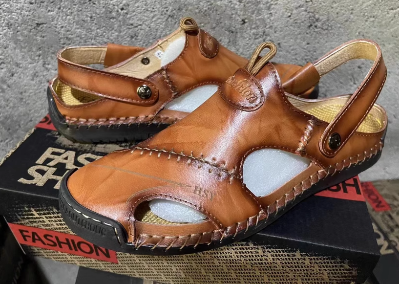 Men Genuine Leather Summer Sandals