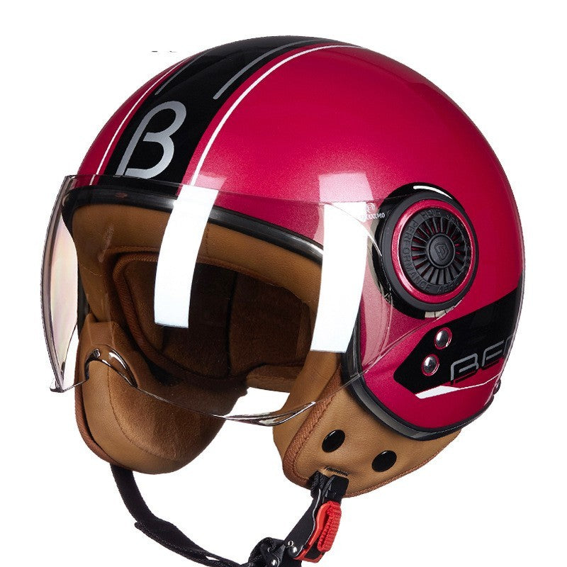 Electric scooter half helmet Lightweight, half-covered retro helmet