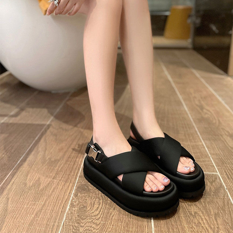 Women 2024 Leder Sandalen Hot