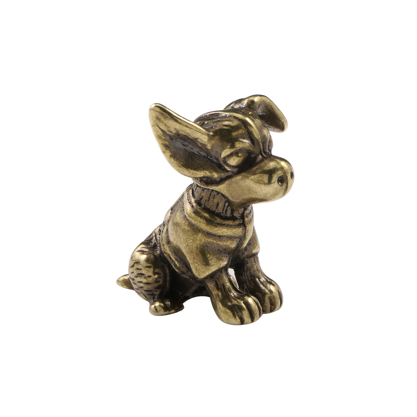 Handmade Bronze Statue Solid Puppy Brass Ornaments