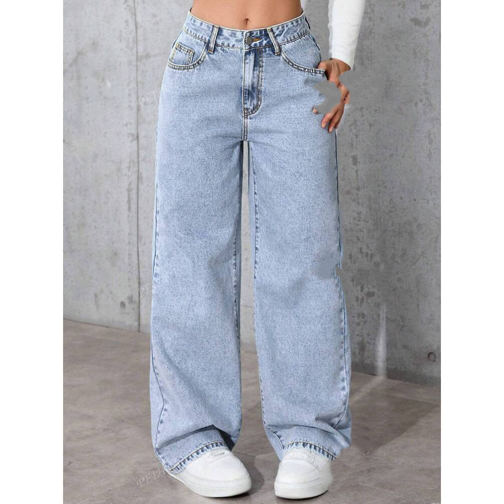 Damen Jeans mit hoher Taille und geradem Schnitt (Aktion)