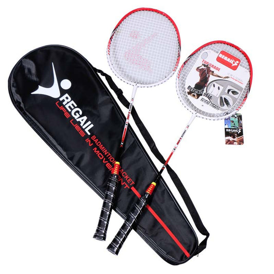 Badmington Aluminum Alloy Integrated Shock Absorption Badminton Racket Set