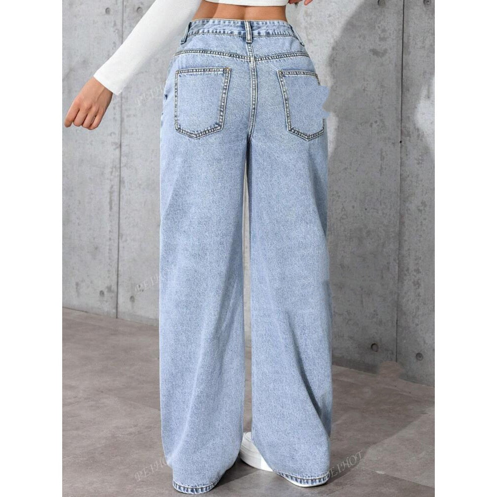 Damen Jeans mit hoher Taille und geradem Schnitt (Aktion)