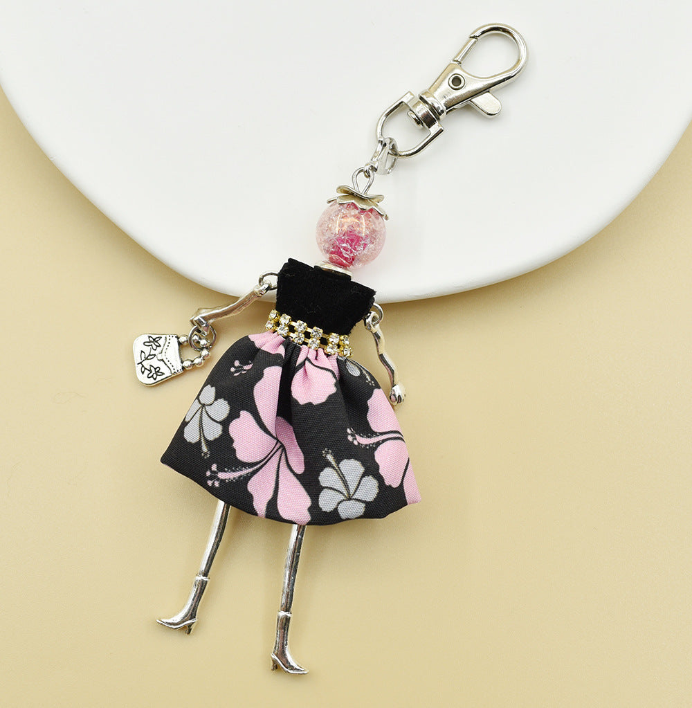 Key Chain Handmade Cartoon Character Handbag Pendant