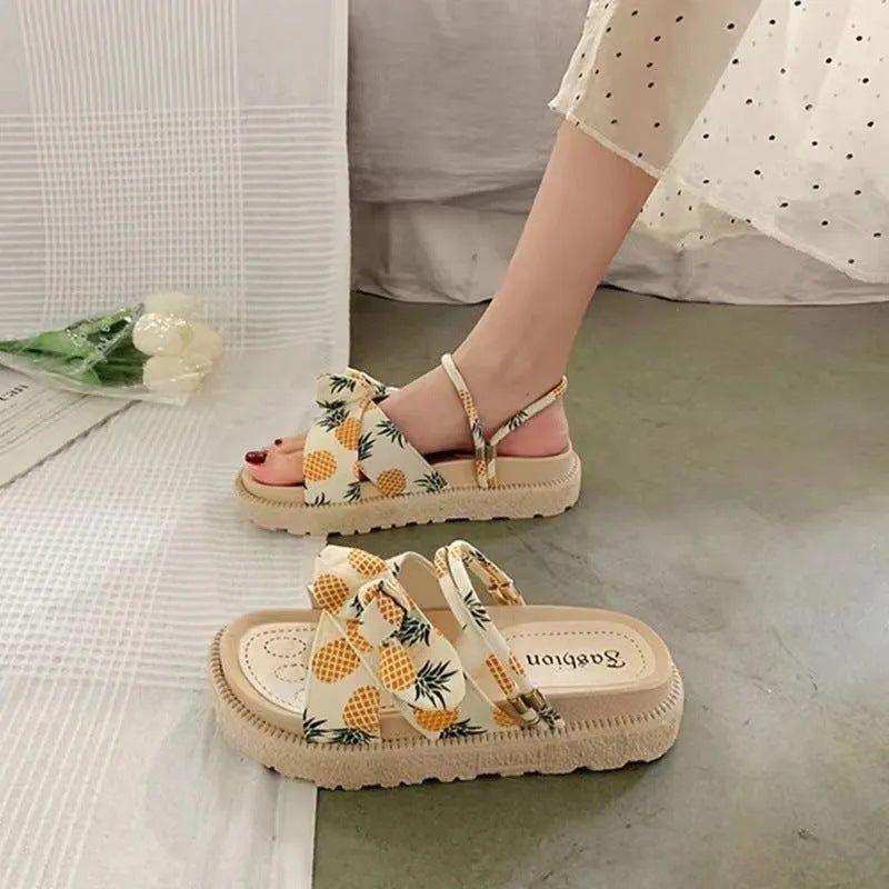 Women Two Wear Flat Platform Sandals