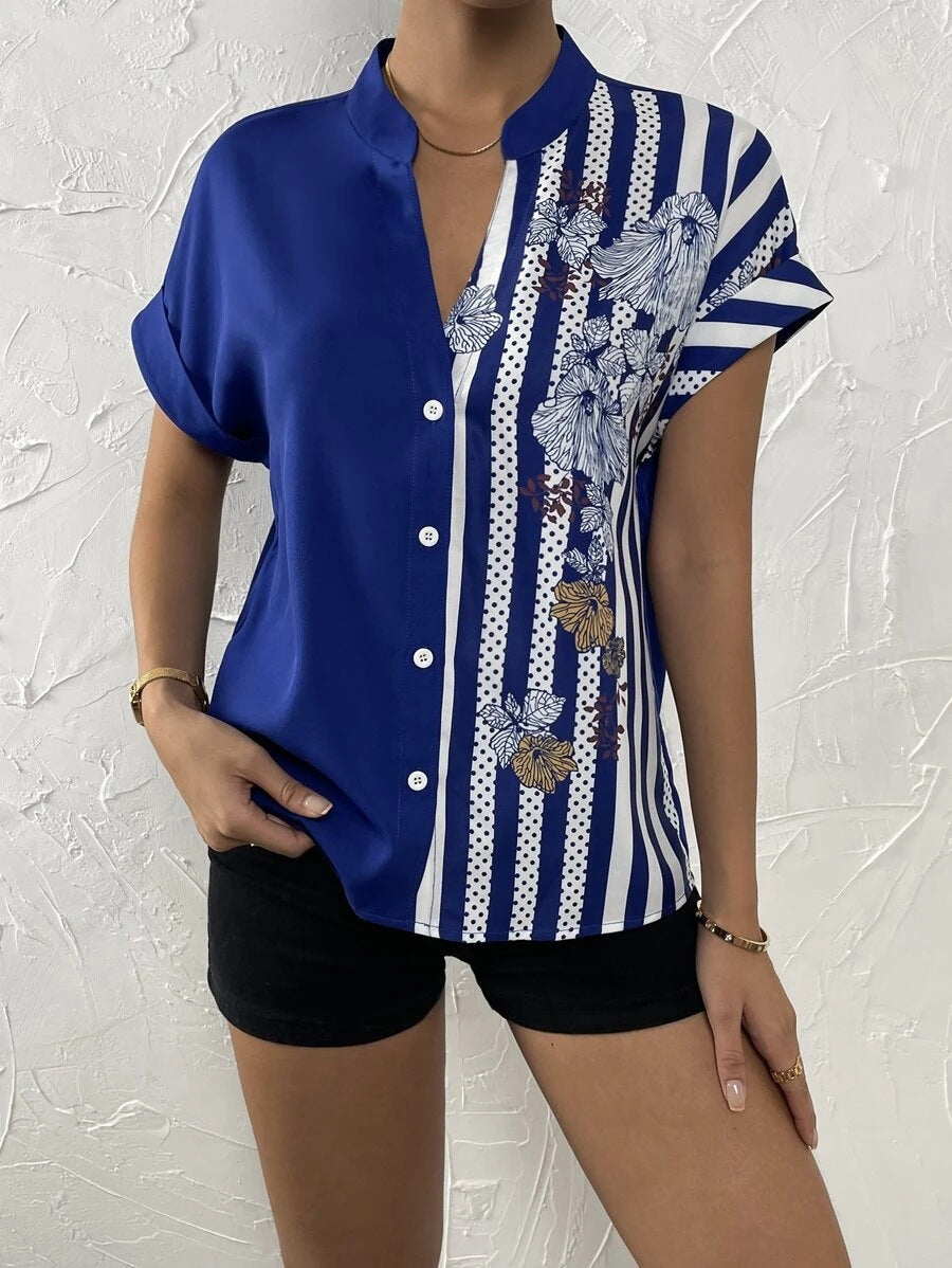 Women's Summer Button Cardigan Short Sleeve Shirt