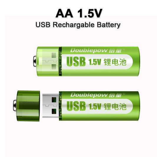 USB Akku Batterien Große Kapazität 1,5V 1800mAh Konstante Spannung AA