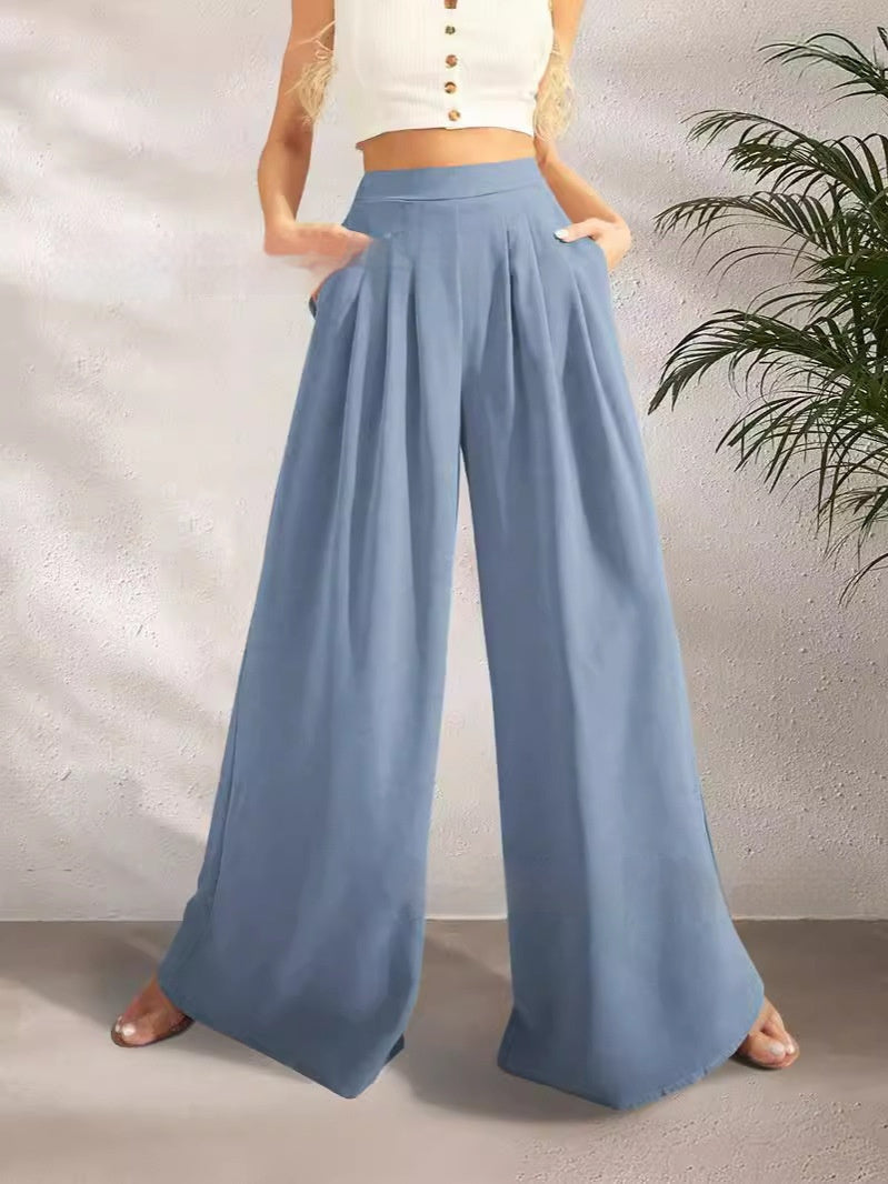 Women's Fashion Straight Wide-leg Pants Loose