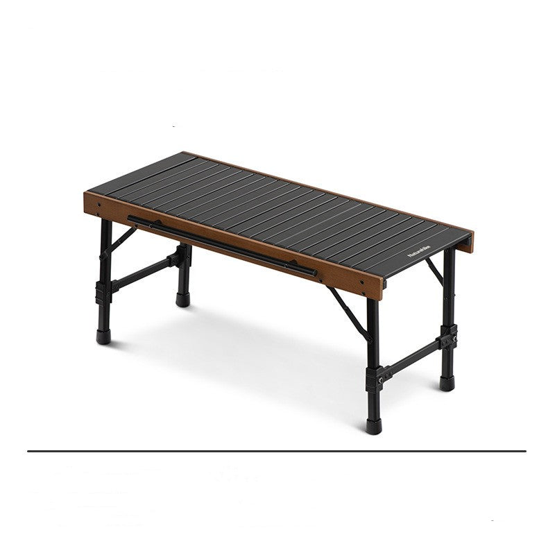 Camping barbecue picnic beech wood table, combined folding