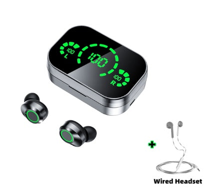 Headset YD03 Wireless Bluetooth TWS Large Screen Smart Digital Display In Ear Breathing Light