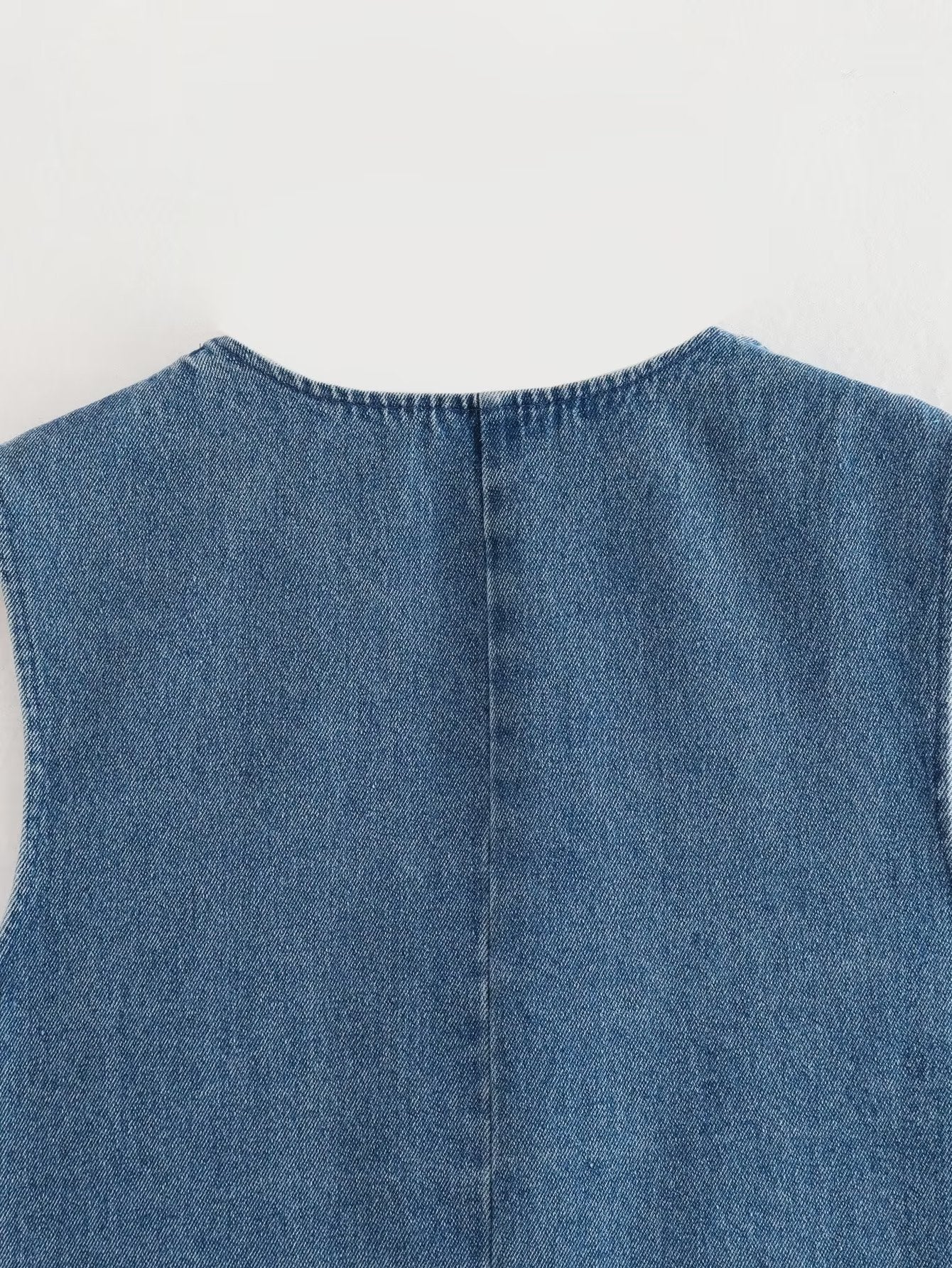 Women Fashion Denim Waistcoat Vest