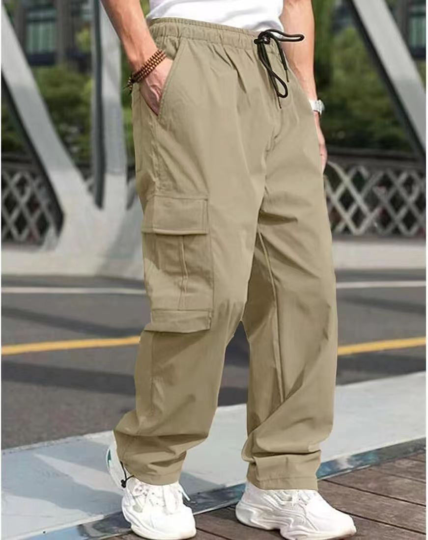 Men Fashion Loose Straight Casual Trousers