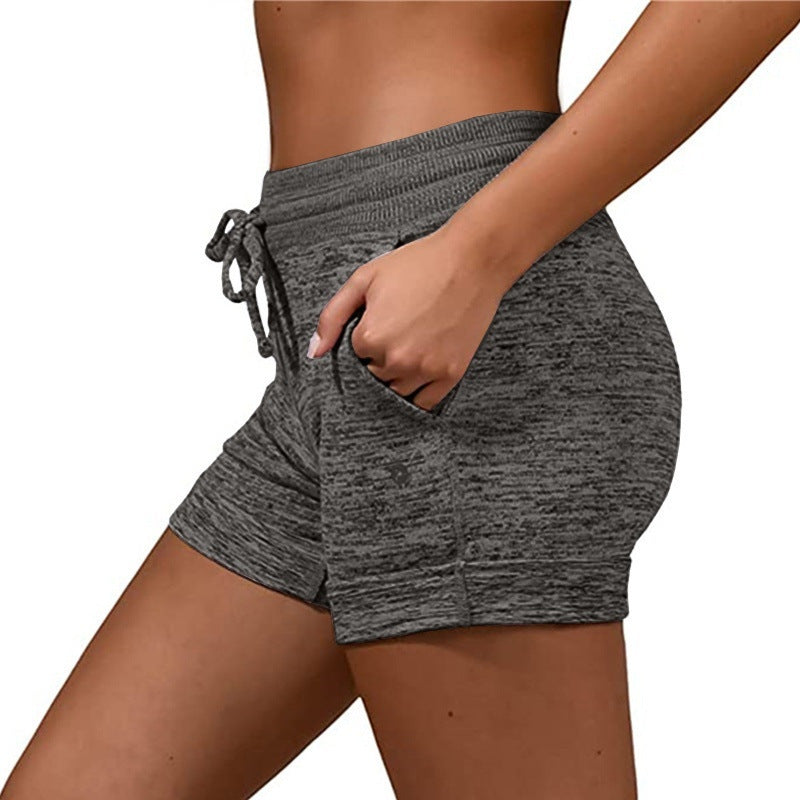 Damen-Shorts, schnell trocknende Stretch-Sporthosen mit Spitze