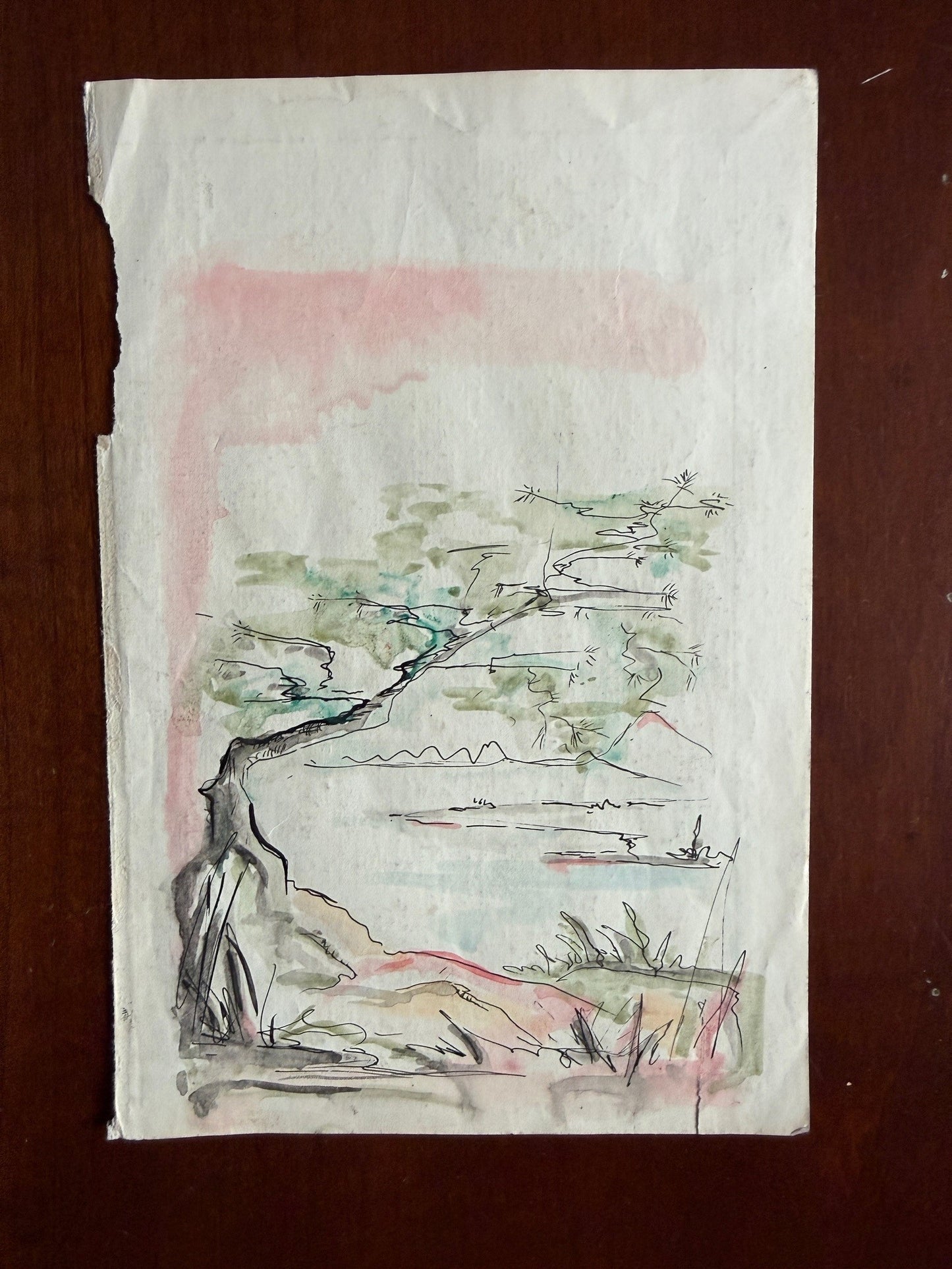 Asiatische, Orientalische Zeichnungen und Aquarelle - machen Sie den Preis !