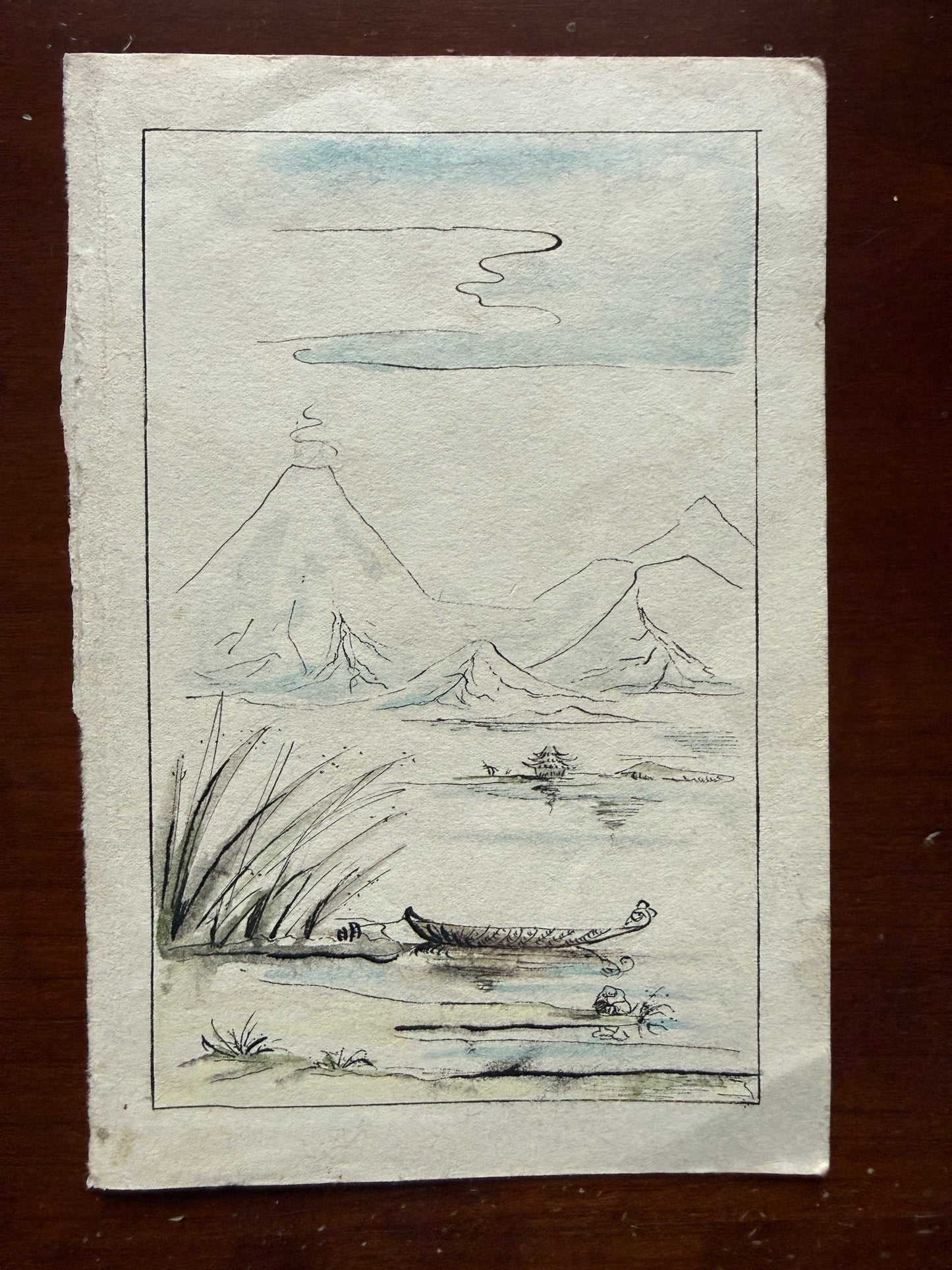 Asiatische, Orientalische Zeichnungen und Aquarelle - machen Sie den Preis !