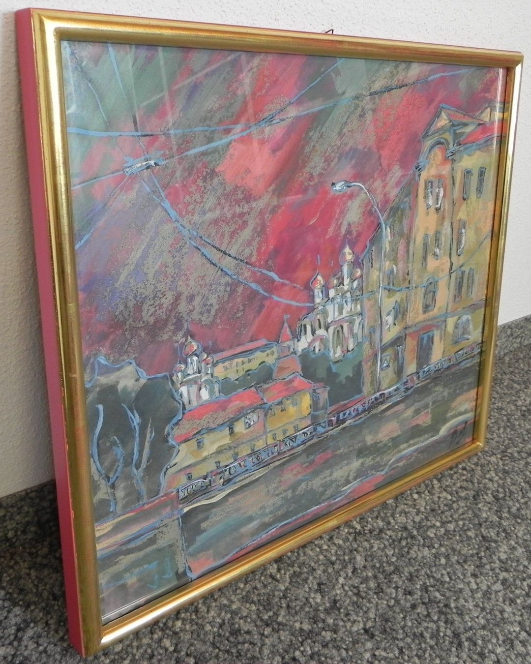 Rar Bild aus Acryl, der 80er Jahren, Visiert